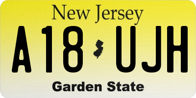 NJ license plate A18UJH