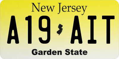 NJ license plate A19AIT