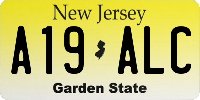NJ license plate A19ALC