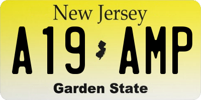 NJ license plate A19AMP