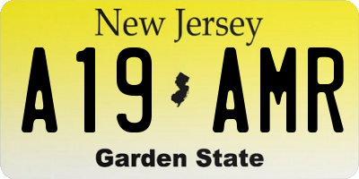 NJ license plate A19AMR