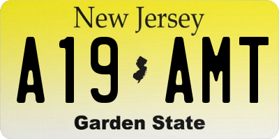 NJ license plate A19AMT