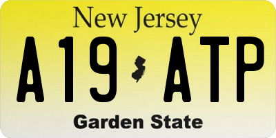 NJ license plate A19ATP