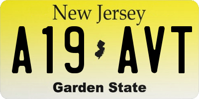 NJ license plate A19AVT