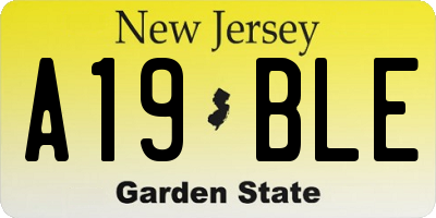 NJ license plate A19BLE