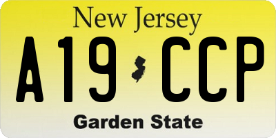 NJ license plate A19CCP