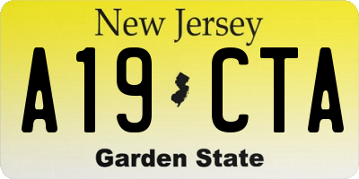 NJ license plate A19CTA