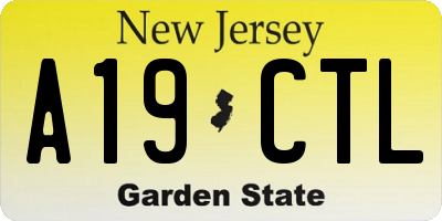 NJ license plate A19CTL
