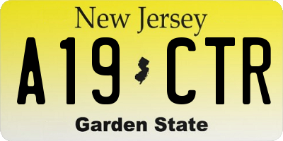 NJ license plate A19CTR