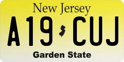 NJ license plate A19CUJ