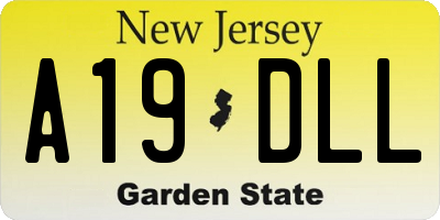 NJ license plate A19DLL