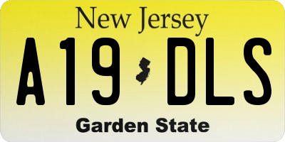 NJ license plate A19DLS