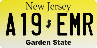 NJ license plate A19EMR