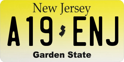 NJ license plate A19ENJ