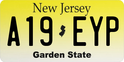 NJ license plate A19EYP