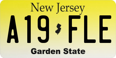 NJ license plate A19FLE