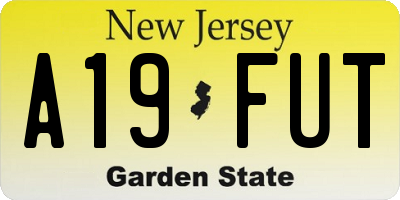 NJ license plate A19FUT