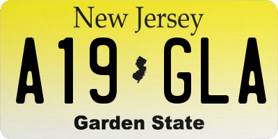 NJ license plate A19GLA