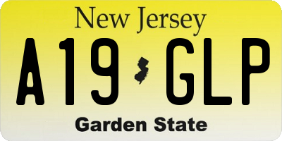 NJ license plate A19GLP