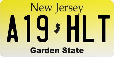 NJ license plate A19HLT