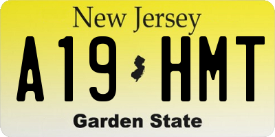 NJ license plate A19HMT