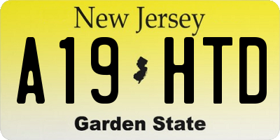 NJ license plate A19HTD