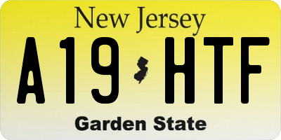 NJ license plate A19HTF