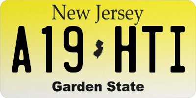 NJ license plate A19HTI