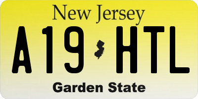 NJ license plate A19HTL