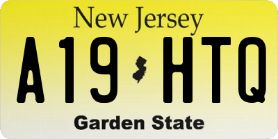 NJ license plate A19HTQ