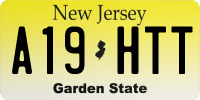 NJ license plate A19HTT