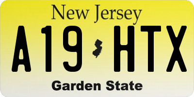 NJ license plate A19HTX