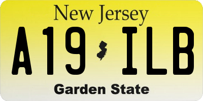 NJ license plate A19ILB