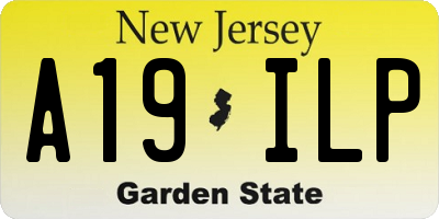 NJ license plate A19ILP