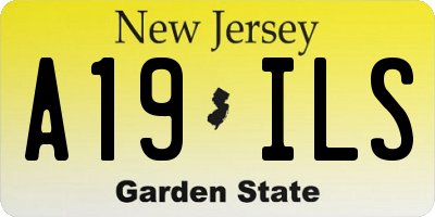 NJ license plate A19ILS