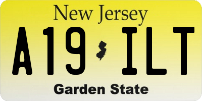 NJ license plate A19ILT