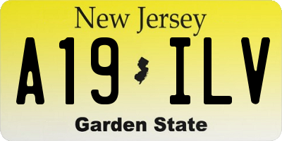 NJ license plate A19ILV