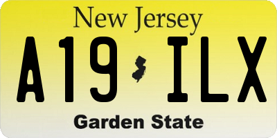 NJ license plate A19ILX