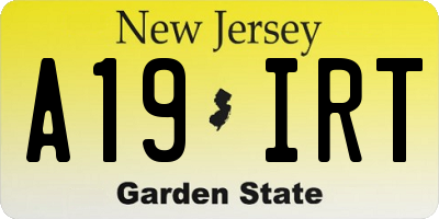 NJ license plate A19IRT