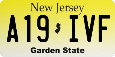 NJ license plate A19IVF