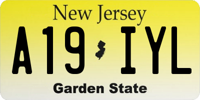 NJ license plate A19IYL