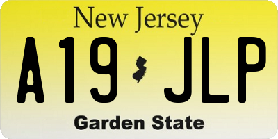 NJ license plate A19JLP