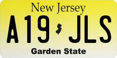 NJ license plate A19JLS