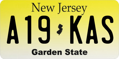 NJ license plate A19KAS