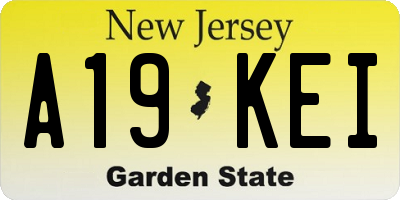 NJ license plate A19KEI