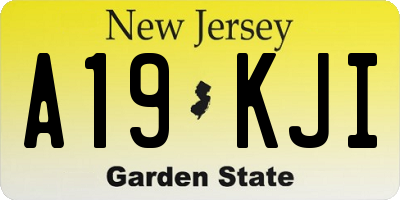 NJ license plate A19KJI