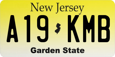 NJ license plate A19KMB