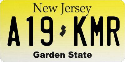 NJ license plate A19KMR