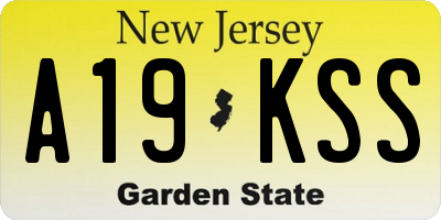 NJ license plate A19KSS