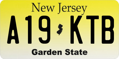 NJ license plate A19KTB